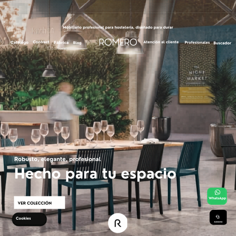 Nueva web de Romero: mobiliario profesional para hostelería más fácil de encontrar